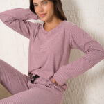 Pijama RAYAS BORDO - Pupas