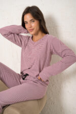 Pijama RAYAS BORDO - Pupas