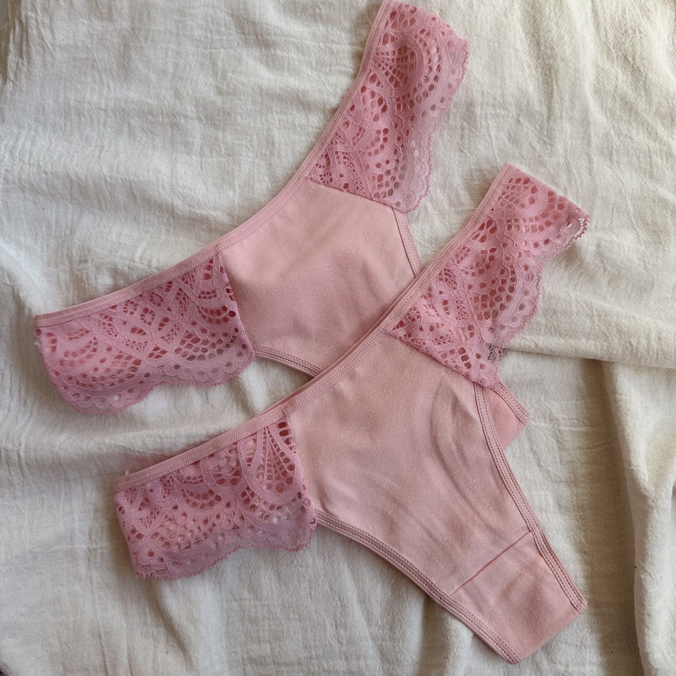 IMG_7656 N10 COLALESS ALGODÓN Y PUNTILLA ROSA - Imagen 1